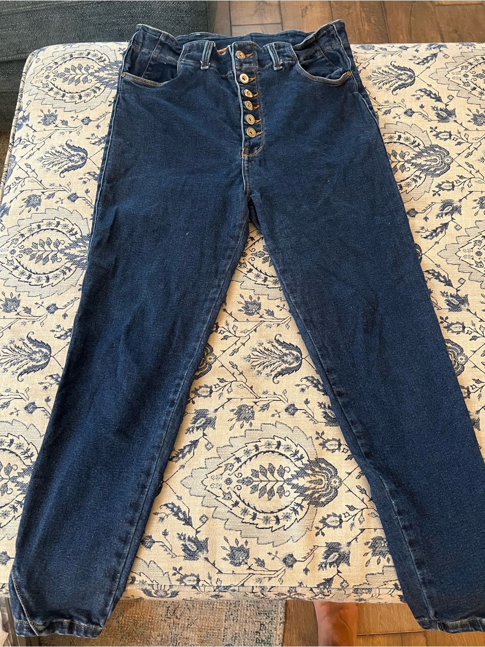 Colombian Carlos Prada high waisted button fly skinny jeans size 9US